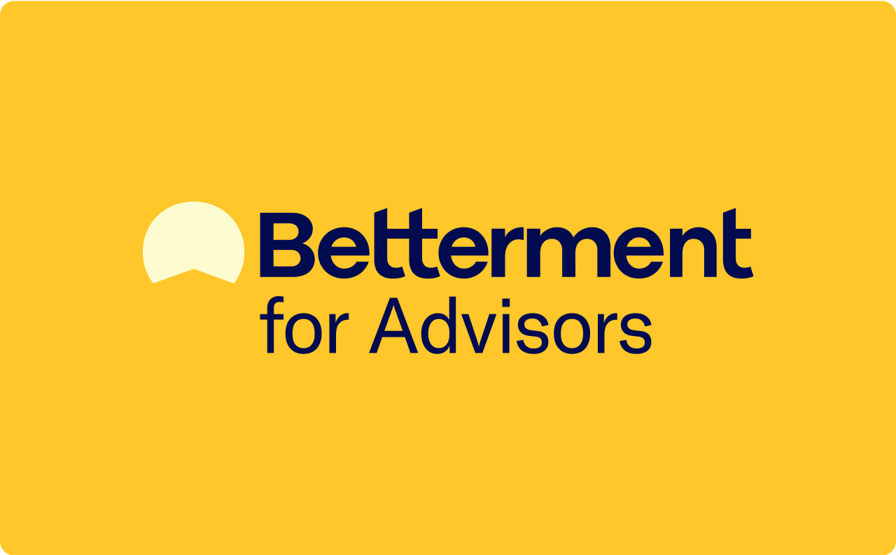 Betterment for Advisors logo on yellow background