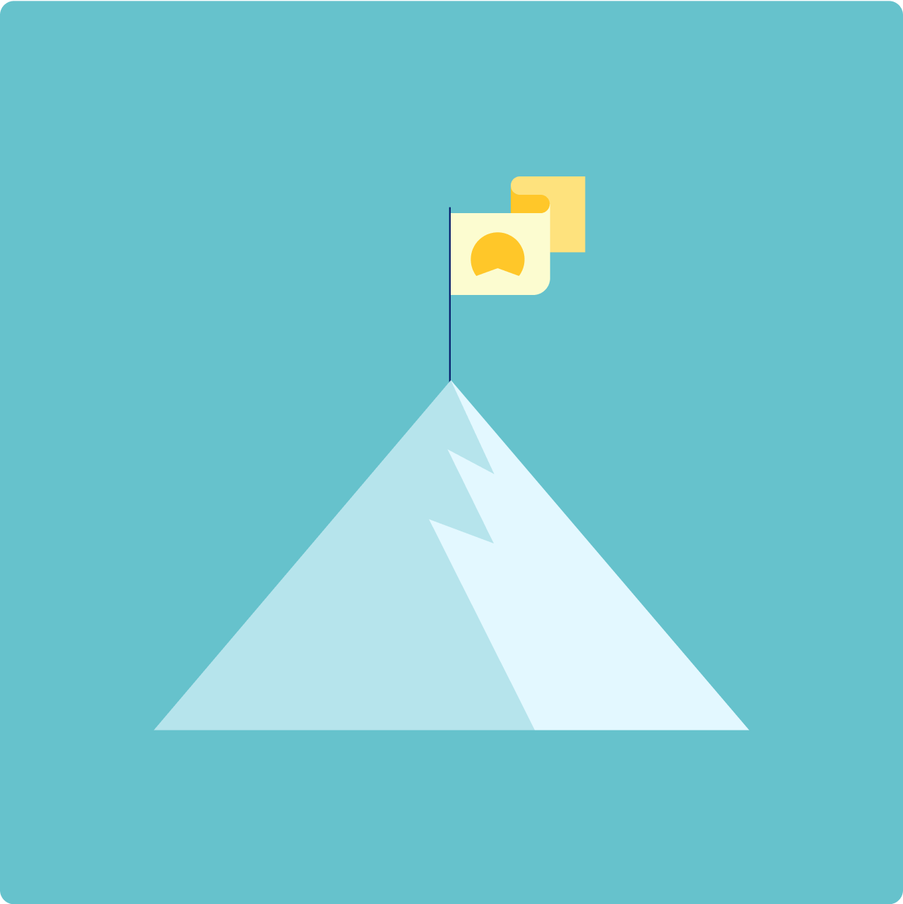 Mountian with Betterment flag on top