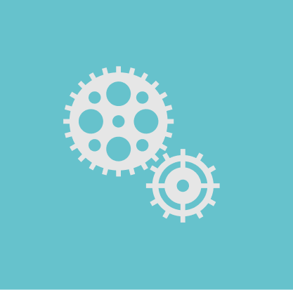 Graphic of two gears