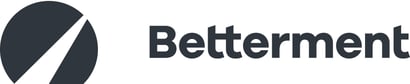 A second version of Betterment's logo, featuring an updated speedometer in dark grey with "Betterment" in grey next to it.