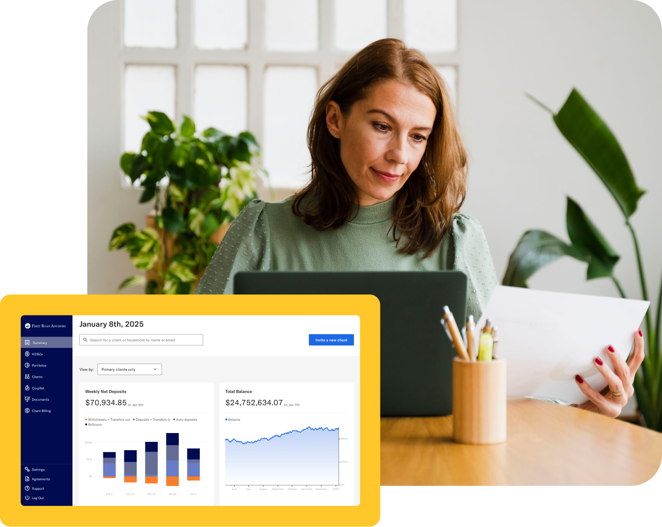 Advisor dashboard