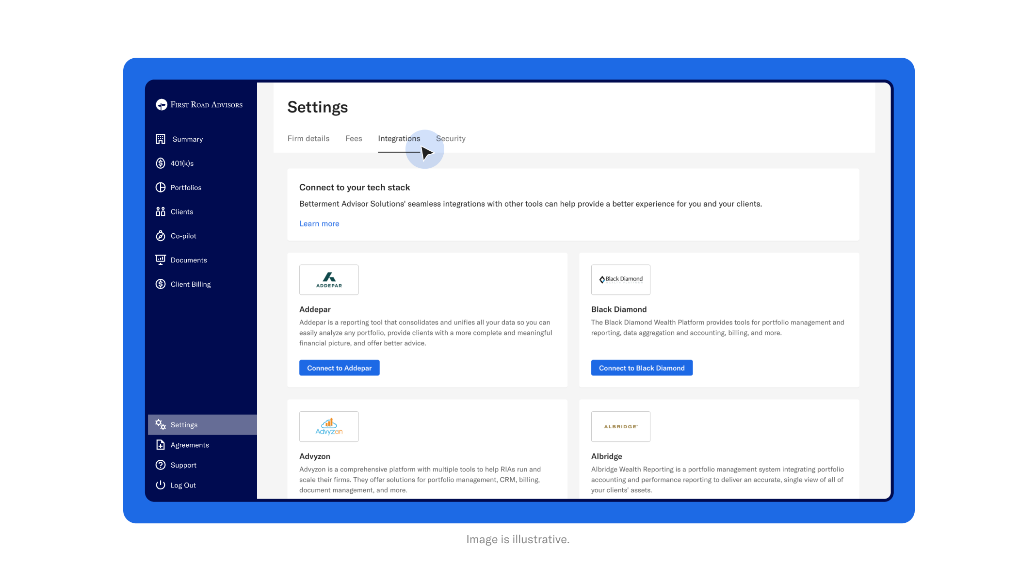 Integrations settings
