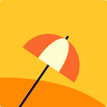 A beach umbrella.