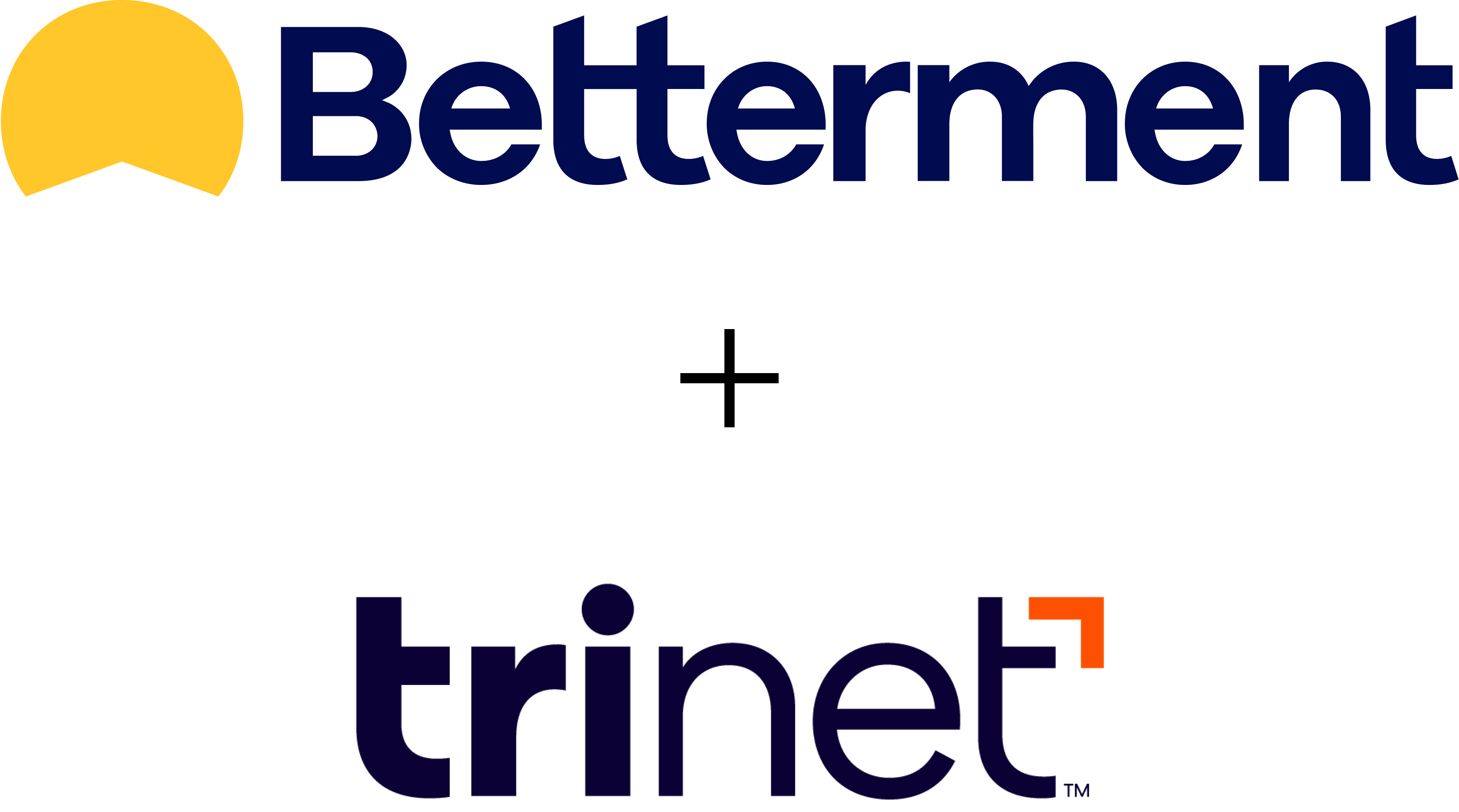 Betterment logo and Trinet logo.