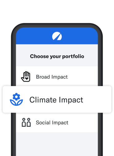 Screen to choosing your preferred socially responsible portfolio.