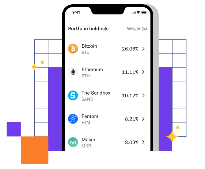 Phone screen showing diverse crypto portfolio holdings