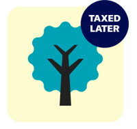 A tree with a taxed later label