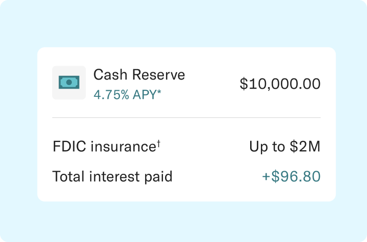 An image displaying a hypothetical high yield savings account