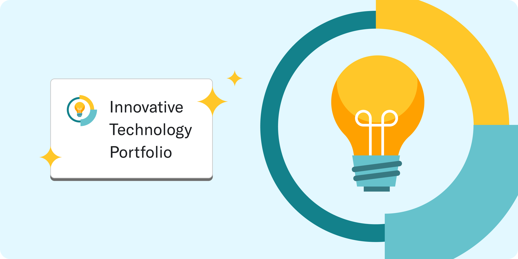 Innovative Technology portfolio title and light bulb icon