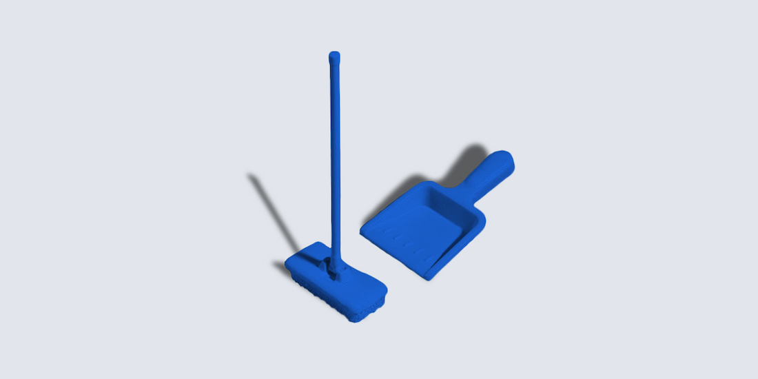 broom and dust pan