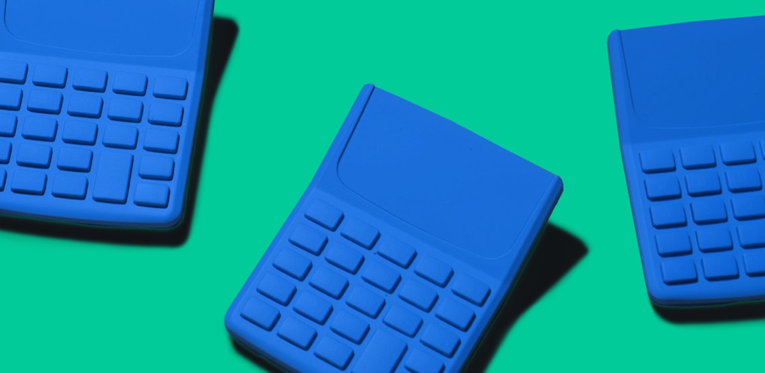 calculator icons blue
