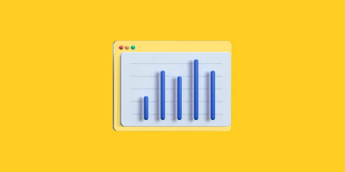 chart window icon on yellow