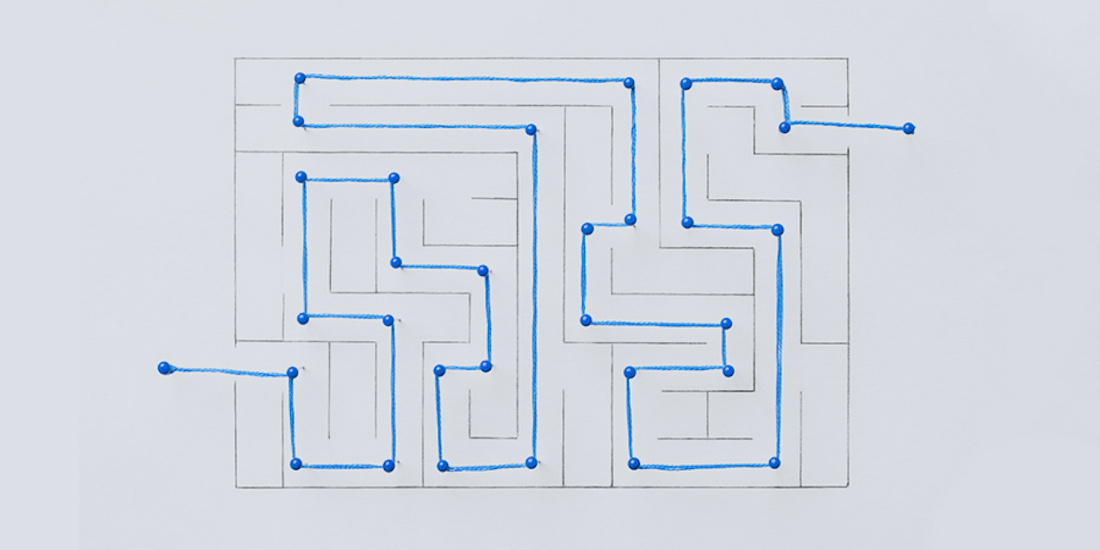 maze on gray