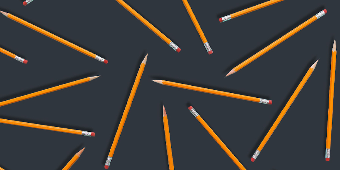 pencils scattered