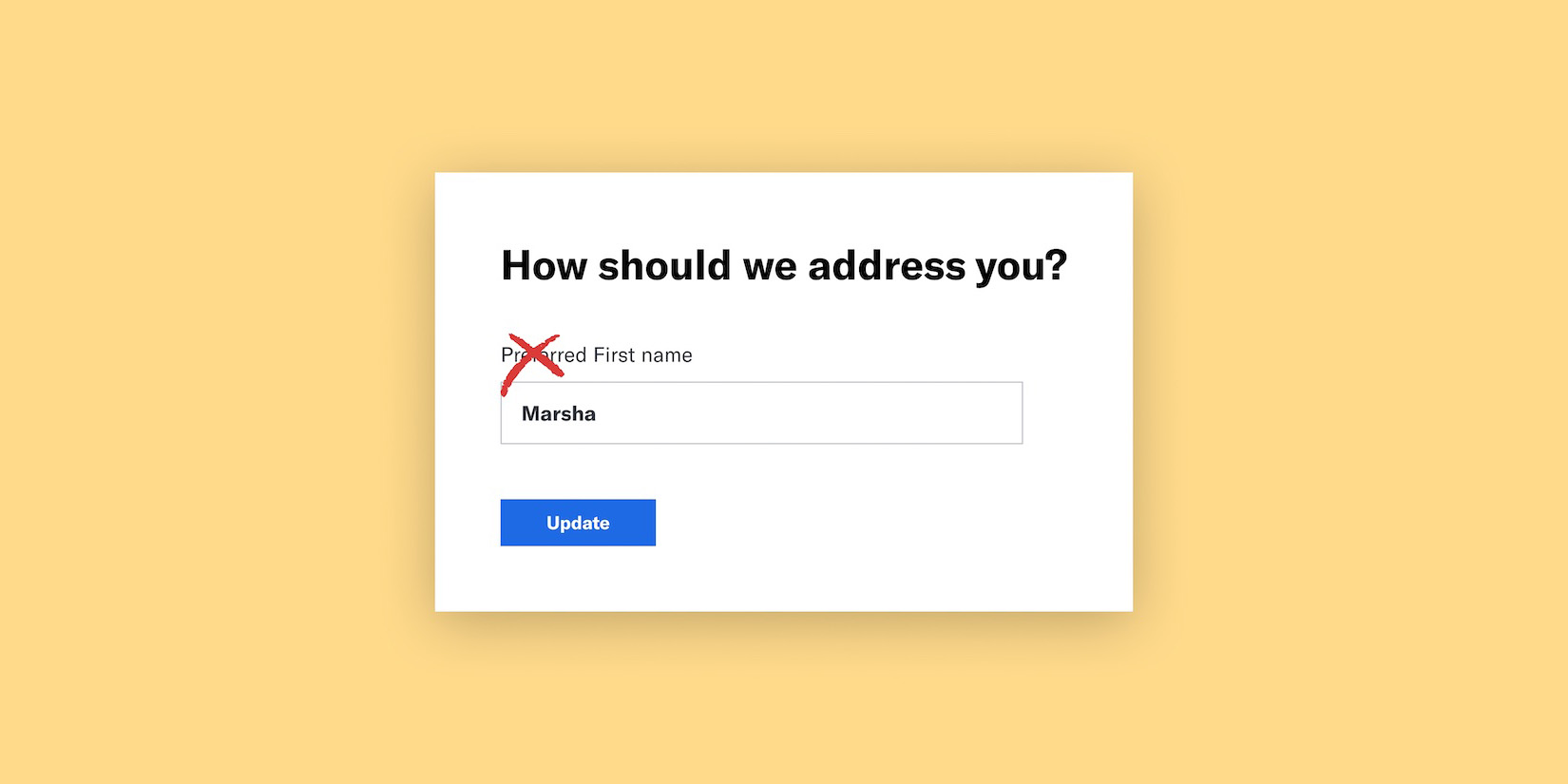 preferred name user experience