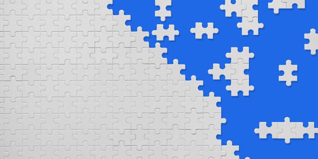 puzzle pieces steel gray