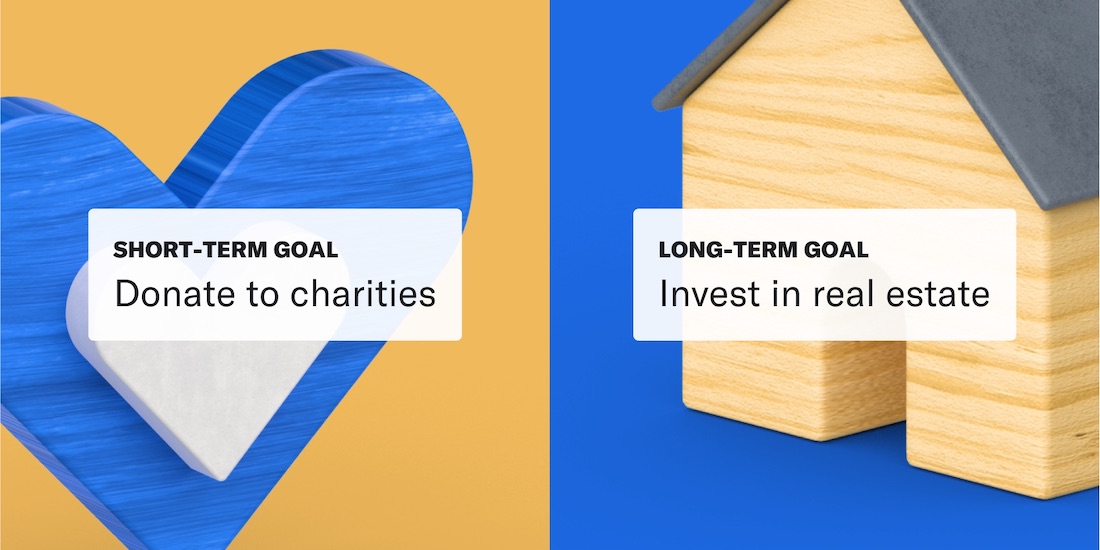 short term donate to charity long term house