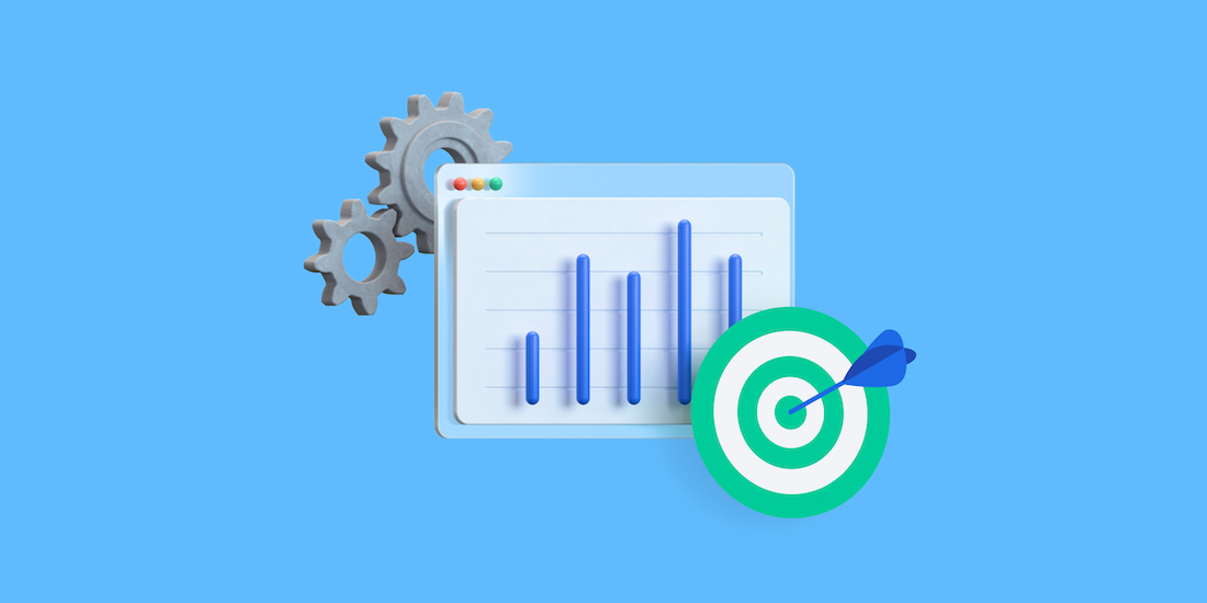 target hitting chart on blue