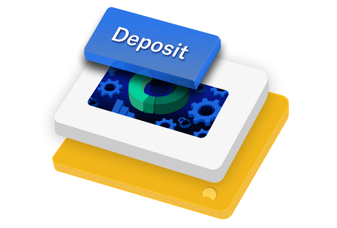 An illustration of a deposit button.