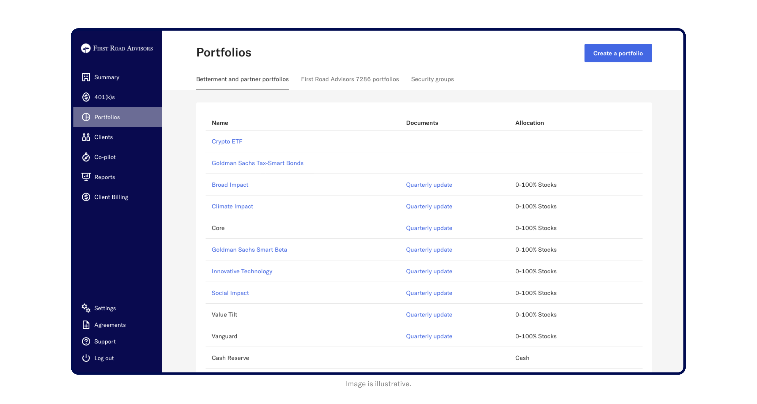 Portfolios-tab