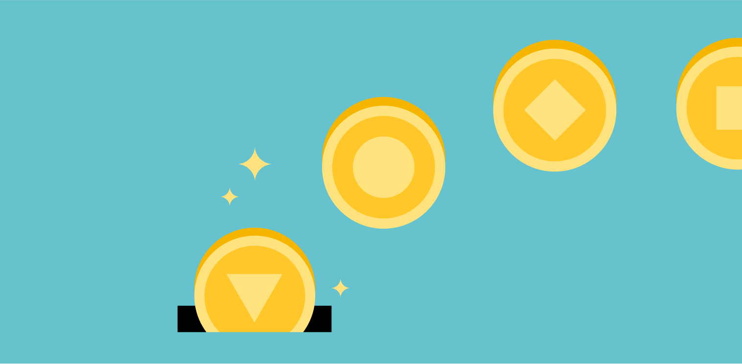 coins going into slot