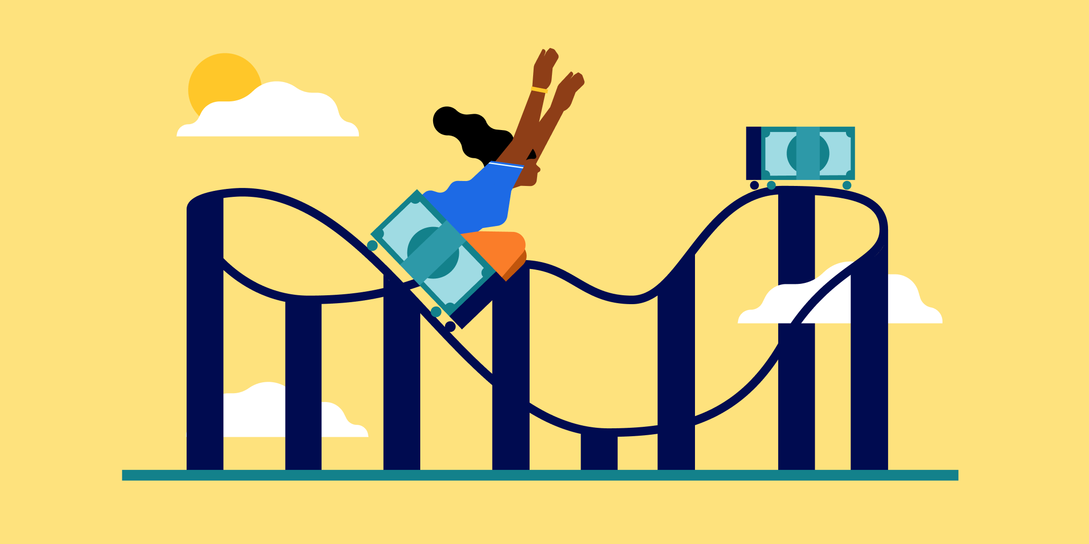 illustration of rollercoaster