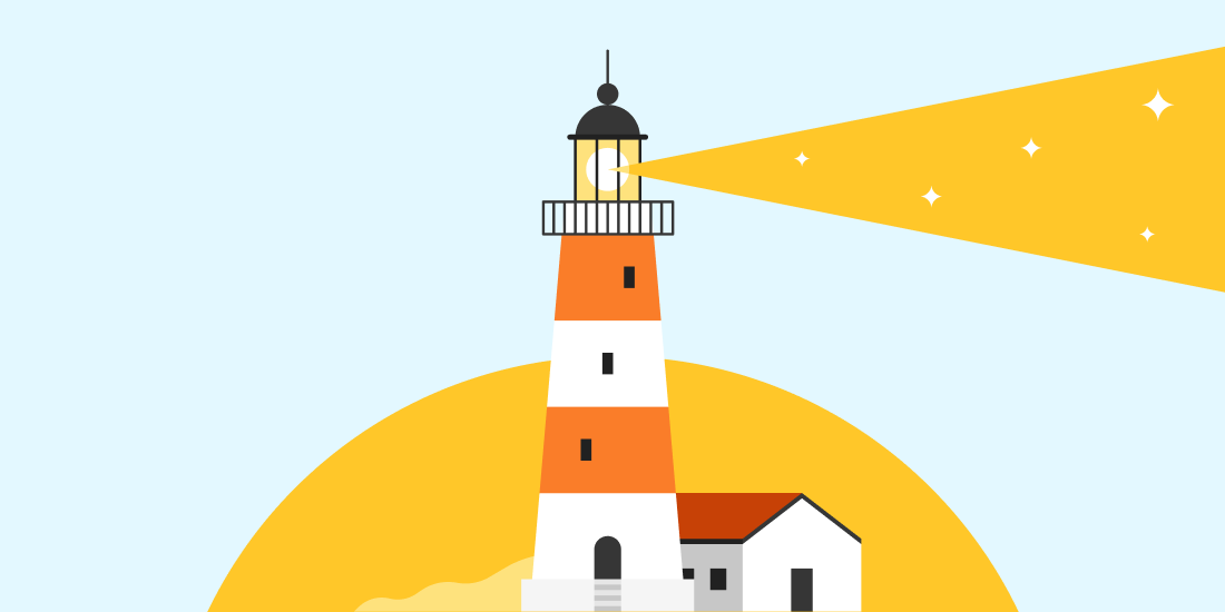 illustration of seaside lighthouse