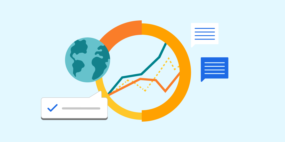 Graphs next to the early and conversation bubbles