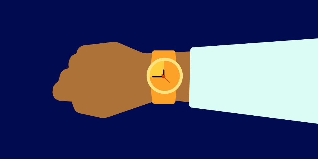 arm showing wrist watch
