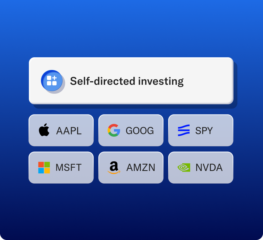 Preview of the self-directed investing experience in the Betterment app