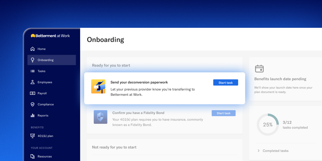 A close-up of the advisor dashboard.